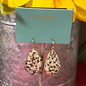 Gold and Black Dangle Earrings Jasper #J3